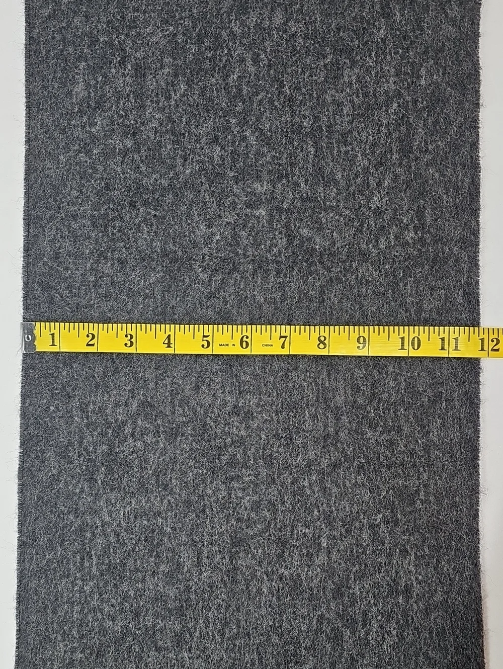 100% Lambswool Charcoal Gray Fringe Scarf Uruguay Soft Warm Preppy Academia